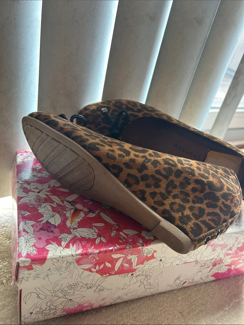 Chinese Laundry Leopard Print Wedge Ballet Flats - Brown